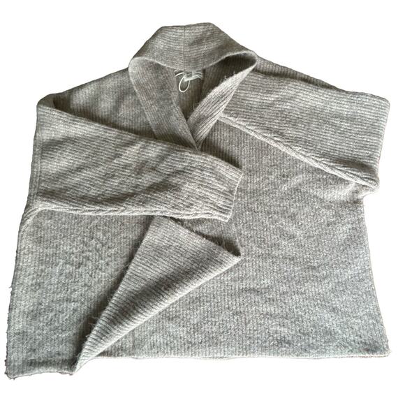 Anthropologie Look By M Every Day Cape Cardigan Gray Open Front Pockets - OSFM - Picture 4 of 8